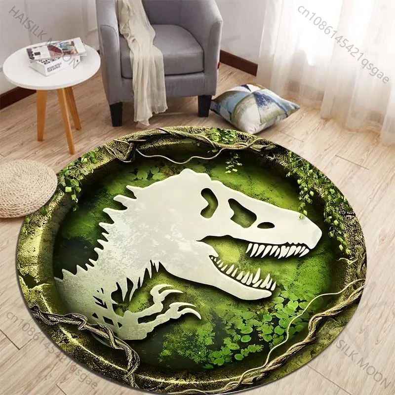 Kids Outdoor Area - Karpet Bundar Gambar Dinosaurus 3D HD