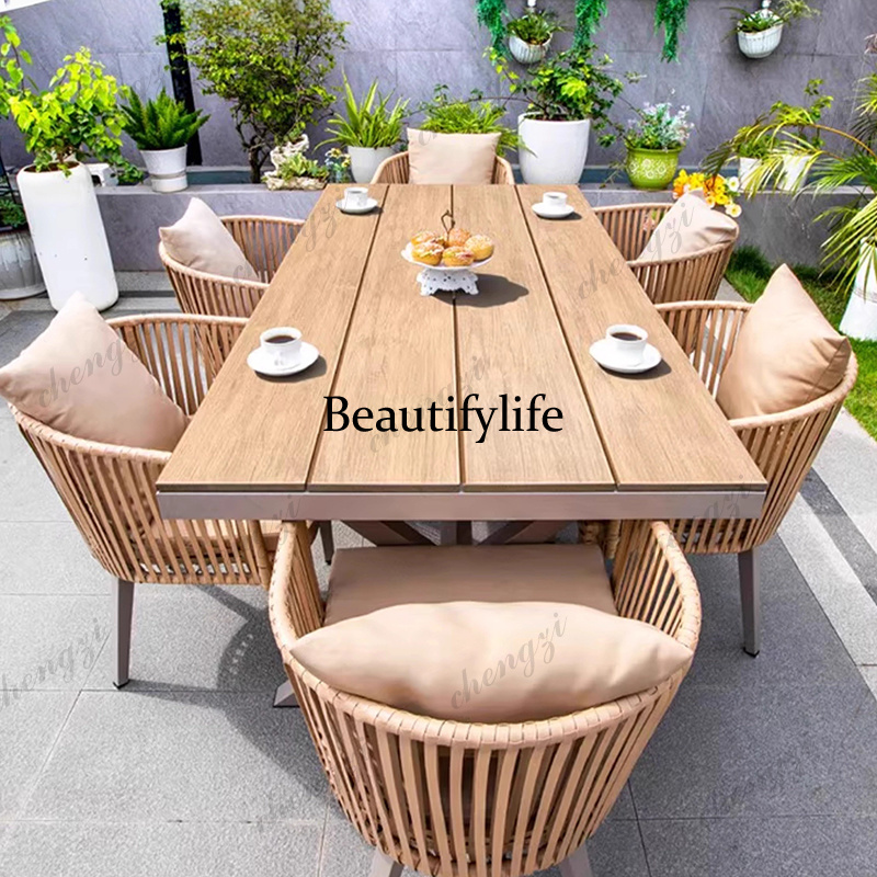 Kids Outdoor Furniture Set - Set Meja Luar Ruangan dengan Pelapis,