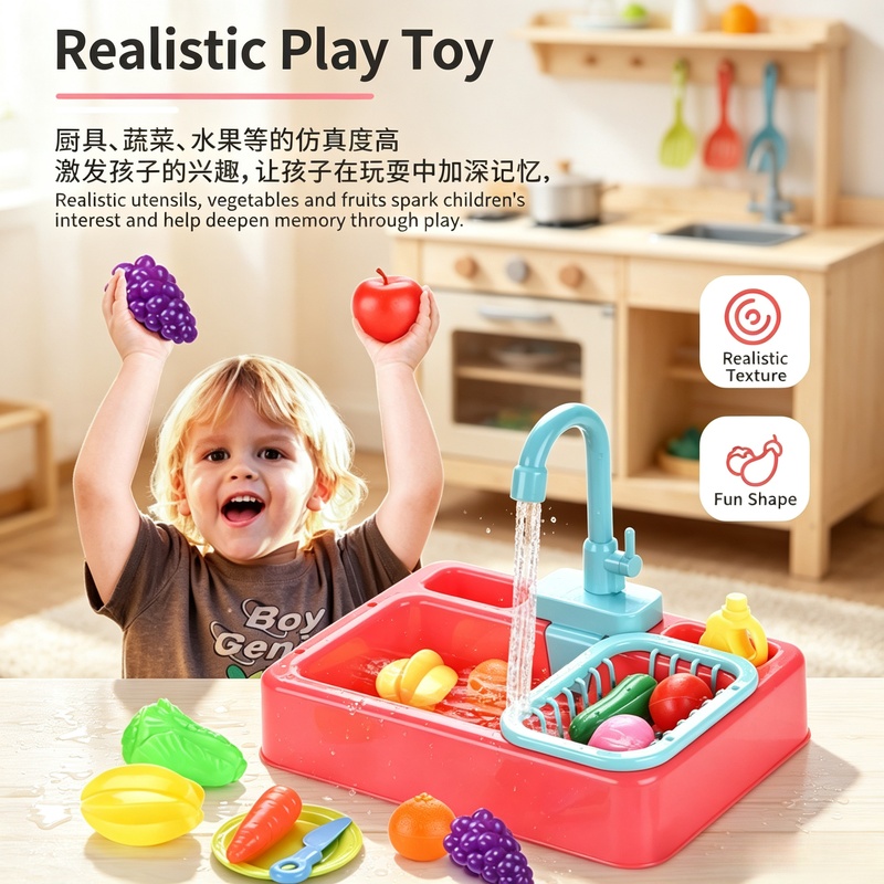 Set Wastafel Plastik Mainan Da - Kids Outdoor Kitchen Accessories ulasan dan harga